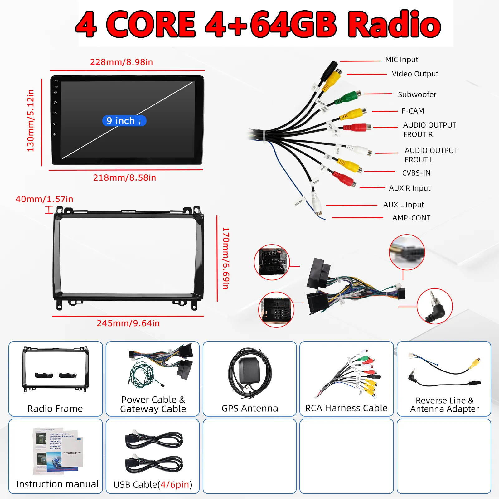 MOPECT Android 15 voor Benz Sprinter Volkswagen Crafter 2006 - 2016 Android autoradio multimediaspeler GPS stereo CarPlay