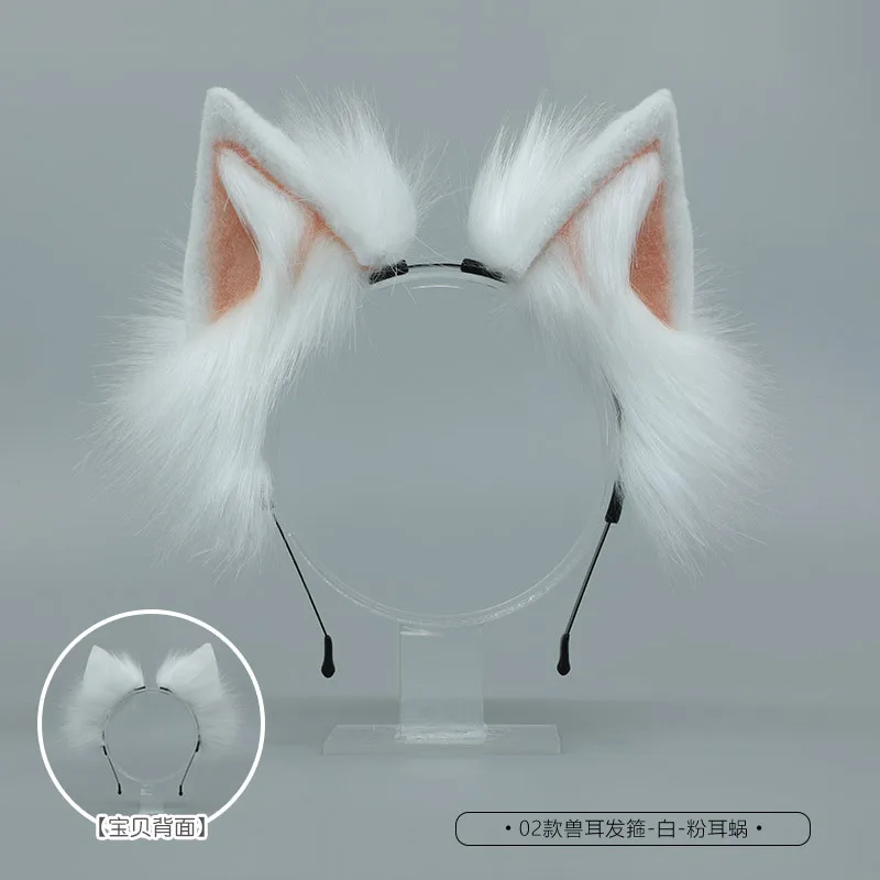 

Lolita Animal Cat Fox Ear Hair Hoops Cosplay Faux Fur Hairband Girls Halloween Anime Headbands Headwear Hair Accessories