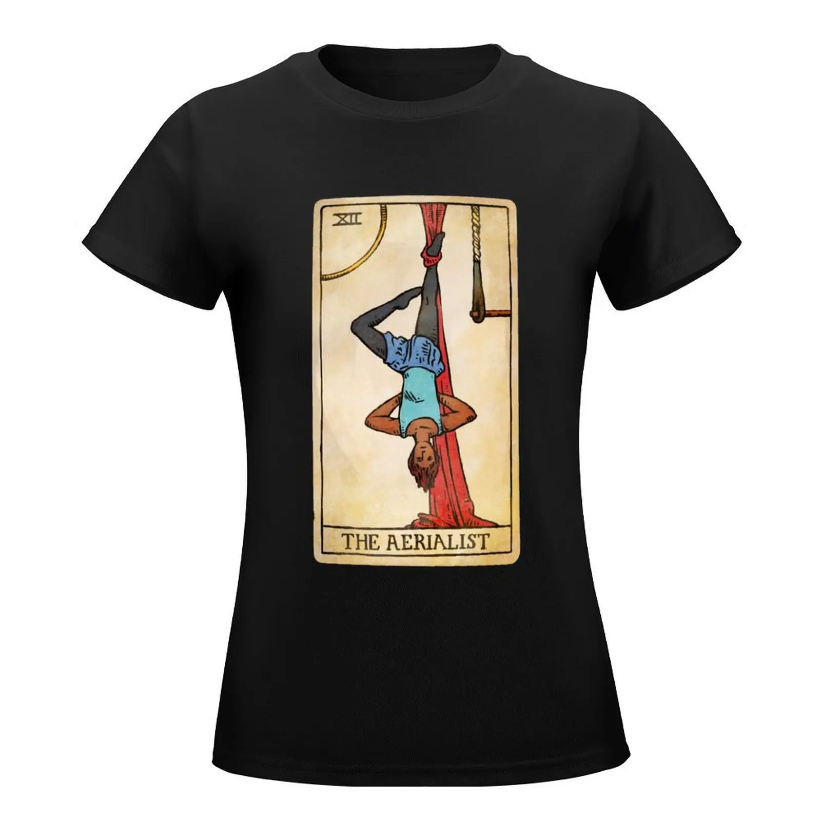 The Aerialist - Tarot Card T-Shirt Blouse hippie clothes black t shirts for Women