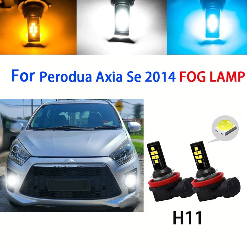 

Fog lamp For PERODUA Axia Se 2014 FOG lamp LED BULB lamp Spotlight Sport Light Car Halogen Replacement H11