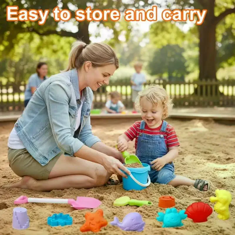 Children's Beach Sand Toy Set, Durable Plastic, Summer Pool Beach Game Set, Outdoor Sand Play Tools For Boys And Girls Beach Toy