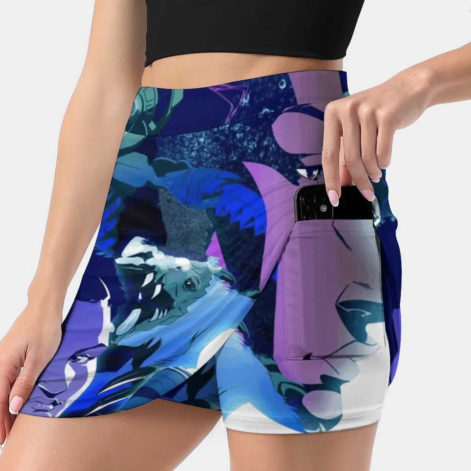 [ : Below Zero ] Fan Art Poster Women Sports Skirt Tennis Golf Dance Fitness Running Yoga Skirts Below Zero Below Zero Fan Art