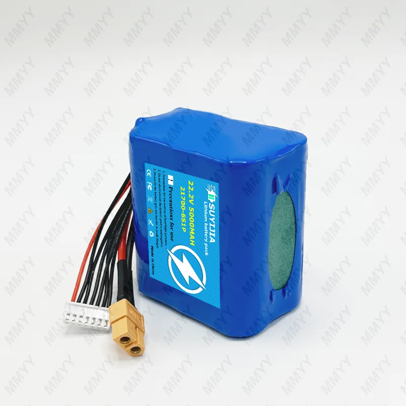6S 22.2V 5000mAh Drone FPV Model Aircraft Battery 6S1P 21700 High-rate Power Cylindrical Aerial Vehicle Battery