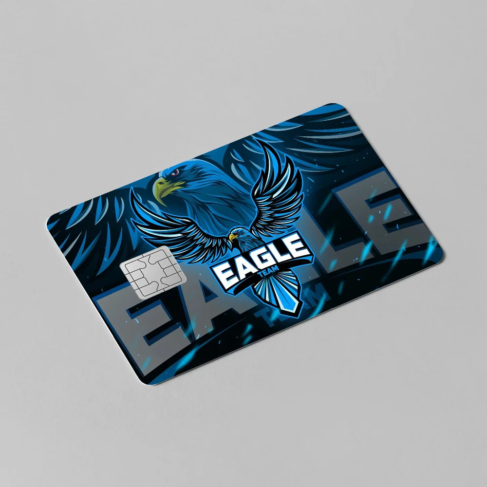 غطاء جلدي لفرقة إيجلز أنمي لبطاقة الائتمان وبطاقة الخصم البنك الأمامية #6