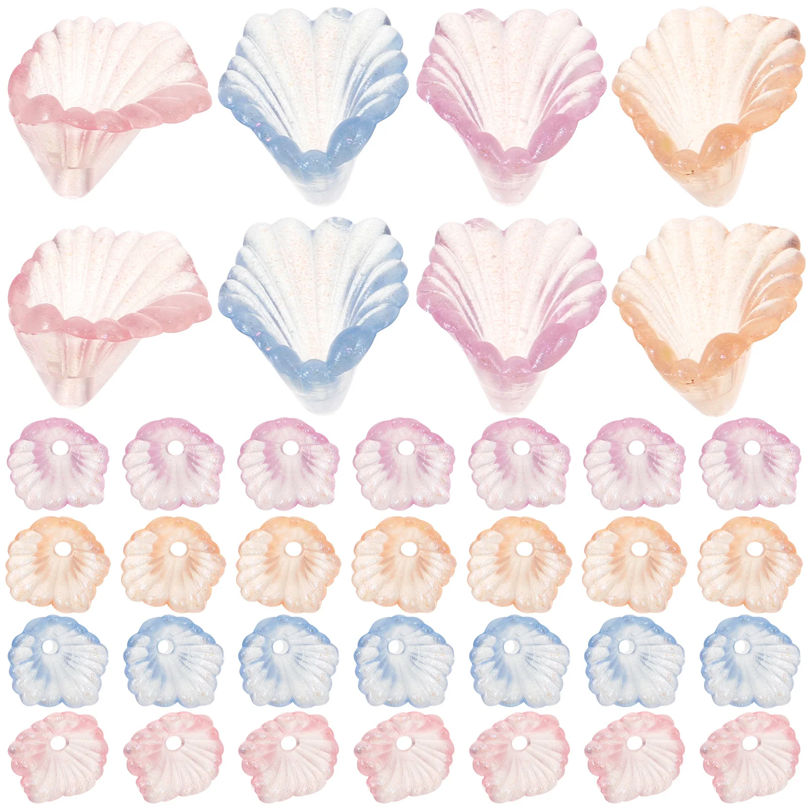 100 قطعة الخرز الاكريليك للمجوهرات DIY بها بنفسك ثقب صغير فضفاض الخرز سوار قلادة أقراط الحرفية صنع السحر حبة السحر