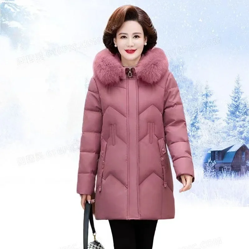 

Зимняя одежда средней длины, пуховая хлопковая куртка, женские ветрозащитные плюшевые утепленные пальто с капюшоном, свободные женские парки с воротником-стойкой