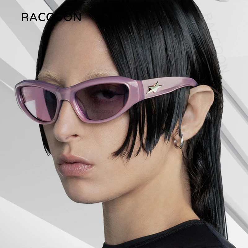Fashion Bold Y2K Sunglasses Women Star Decorate Sport Sun  display picture 1