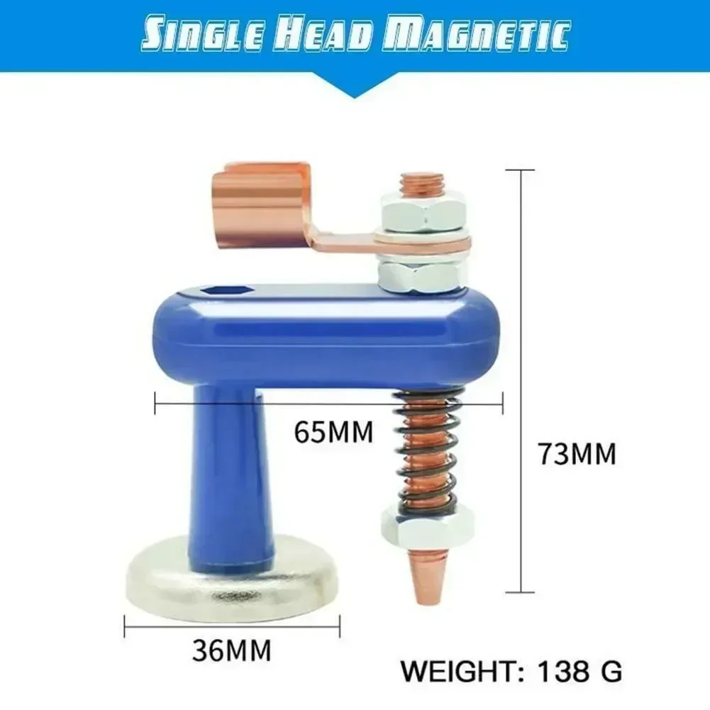 Magnetic Welding Support Ground Clamp Tools Double/Single Welding Magnet Head Copper Tail Welding Accessories Stability Fix Clip