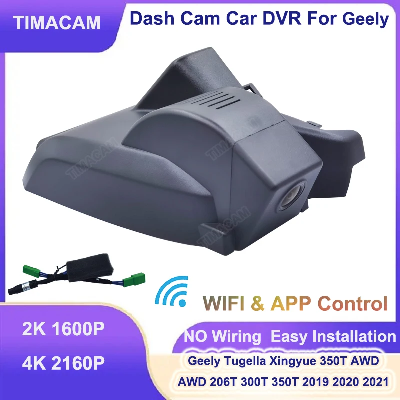 

Plug and Play UHD 4K 2160P Wifi Dash Cam Camera For Geely Tugella Xingyue 206T 300T 350T AWD 2019 2020 Car DVR Video Recorder 2K