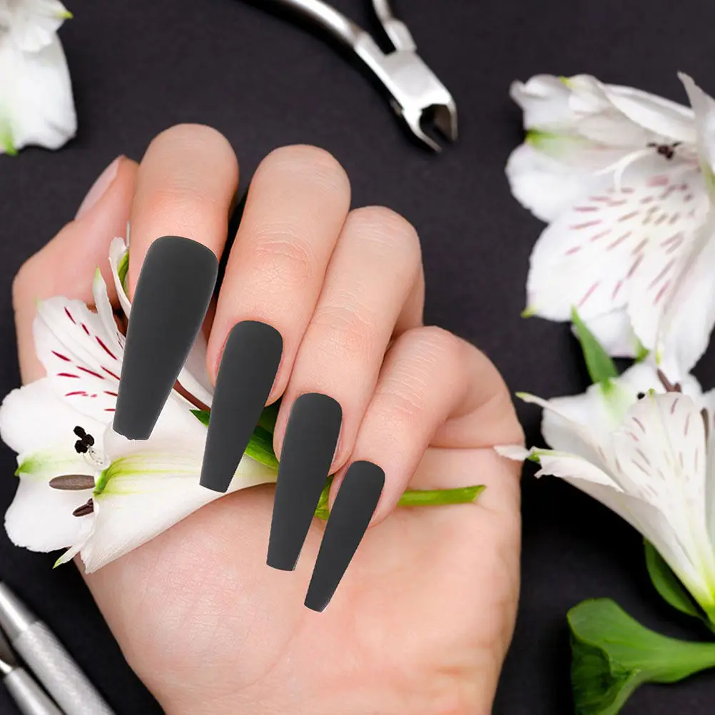 

200Pcs Press on Nails Colorful False Nails Full Cover Ballerina Tips Extra Long Wearable Nail Art for Dating Festival Manicure