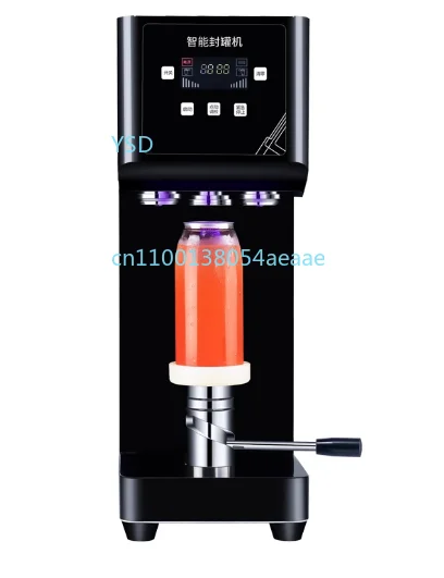 

Automatic can sealer for commercial use, for sealing cups and cans in milk tea shops, suitable for beverages.