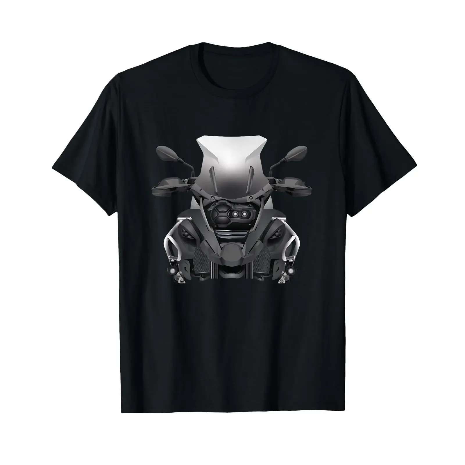 Men's R1200GS Enduro Motorcycle T Shirt Black  Classic Fit Casual for Motorbike Riders Enthusiasts vintage Washed Breathable