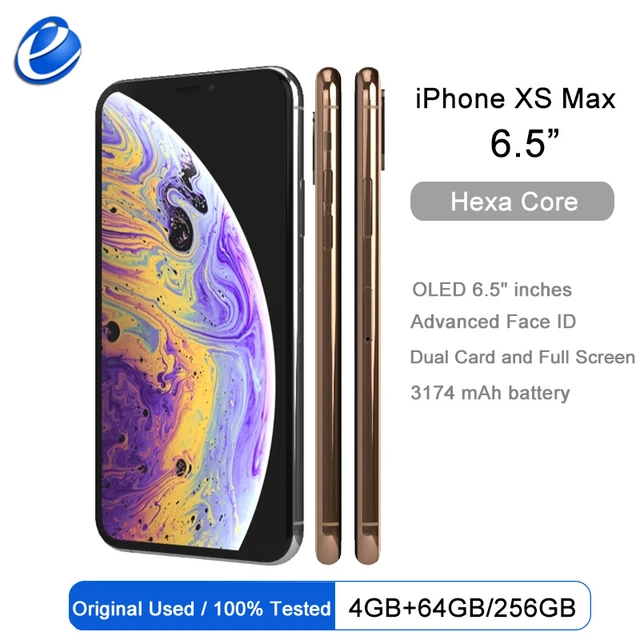 Unlocked Original iPhone XS Max 256G 6.5-inch RAM 4GB ROM 64GB/256GB  Smartphone Phone With Dual Card and Full Screen - AliExpress