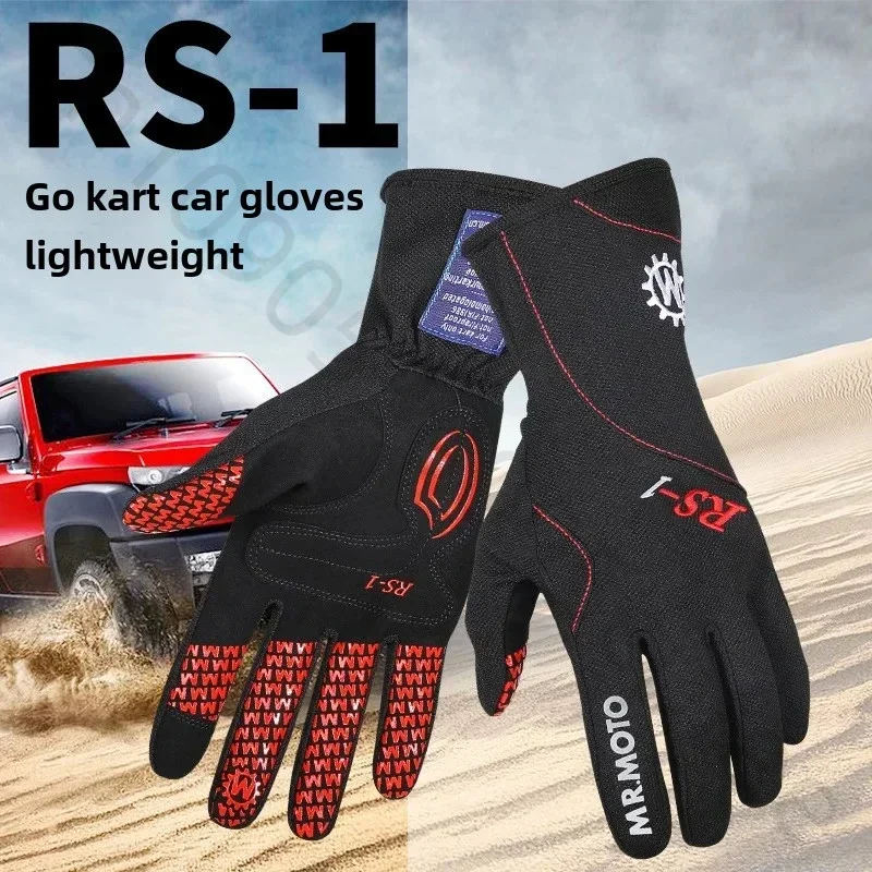 MR.MOTO Motorcycle Car Kart Racing Wear-resistant Gloves Breathable Soft Non-slip Off-road Racing Gloves