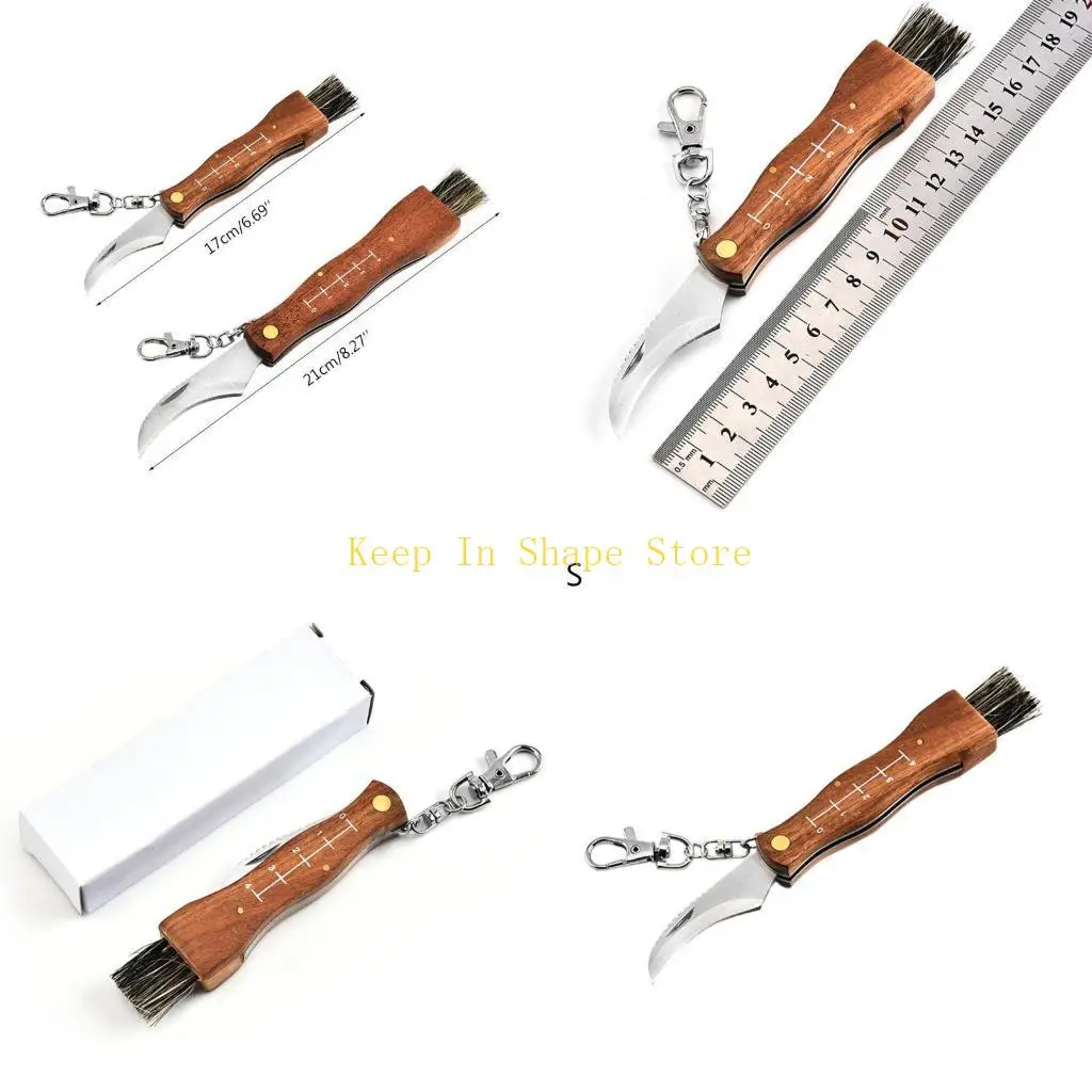 U1JC Outdoor Mini Mushroom Knife Stainless Steel Knife Handle for Sharp Camp