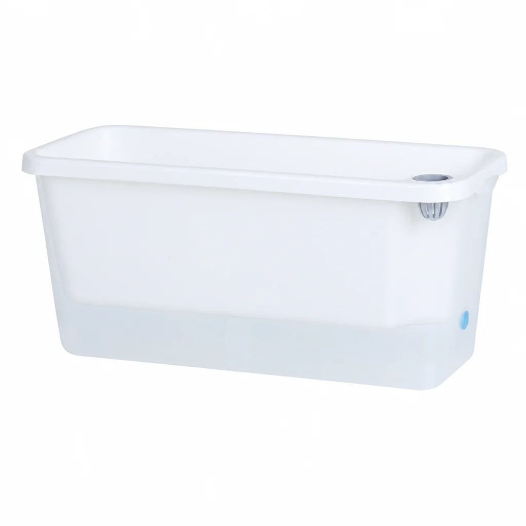 Balcony Garden Planter Box Rectangular Vegetable Grow Bed Window Sill Planting Tray Food Grade PP Indoor Outdoor Pots
