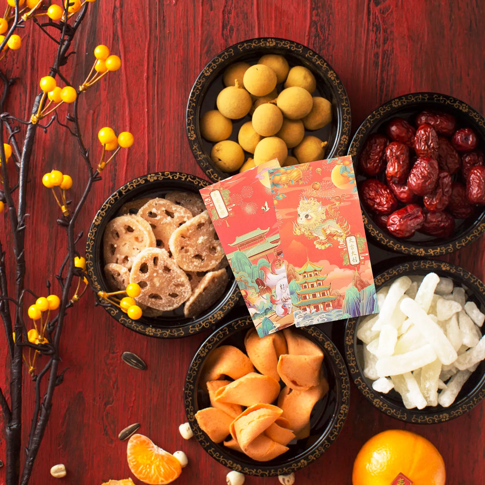 

12 шт. традиционных красных конвертов для Китайского Нового года 2023, красные пакеты для денег на удачу для семьи, друзей, детей, на счастливый Лунный Новый год