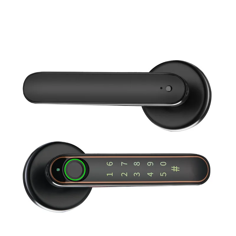 

Graffiti lock Office door Room bedroom Wooden Handle Bluetooth password Fingerprint Smart electronic