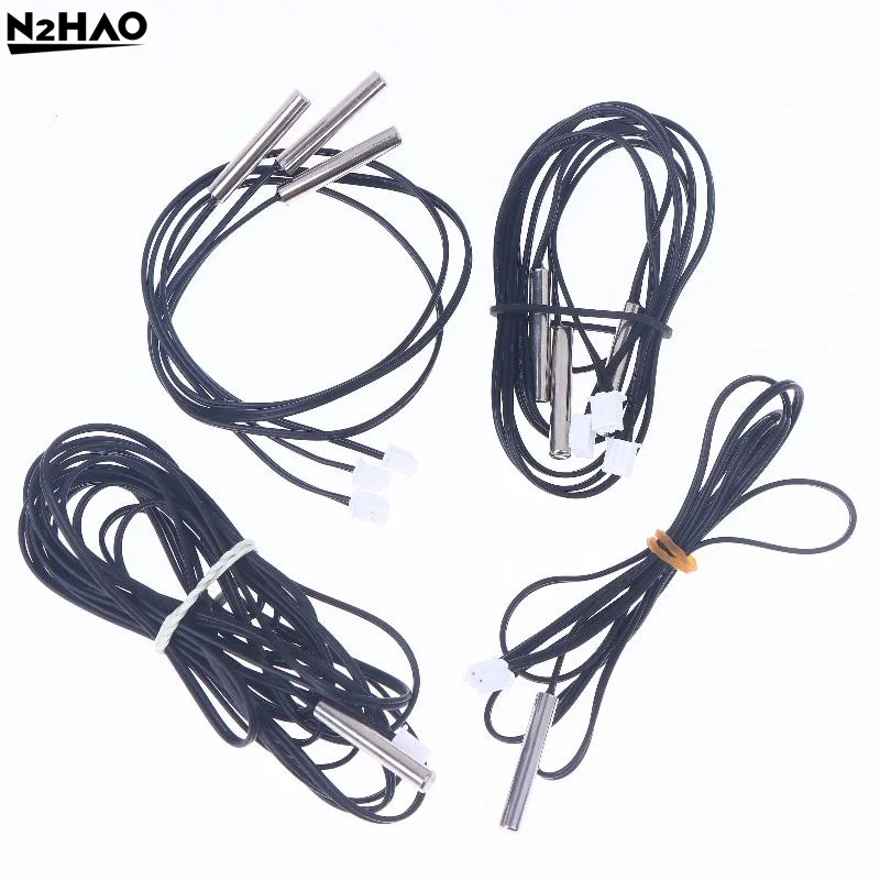 1/3 قطعة لاردوينو W1209 W1401 30/50/100/200/300 سنتيمتر Ntc 10K 1% 3950 الثرمستور استشعار درجة الحرارة كابل التحقيق مقاوم للماء