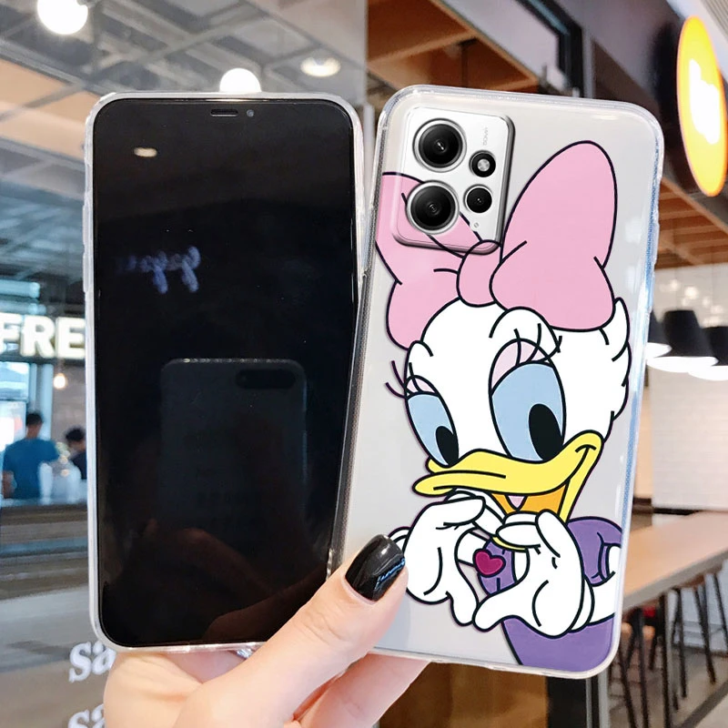 Daisy Case For Redmi Note 12 4G Matte Transparent Cover Mickey Minnie Donald Duck?Capa For Redmi Note12 Funda Soft Silicone Bags