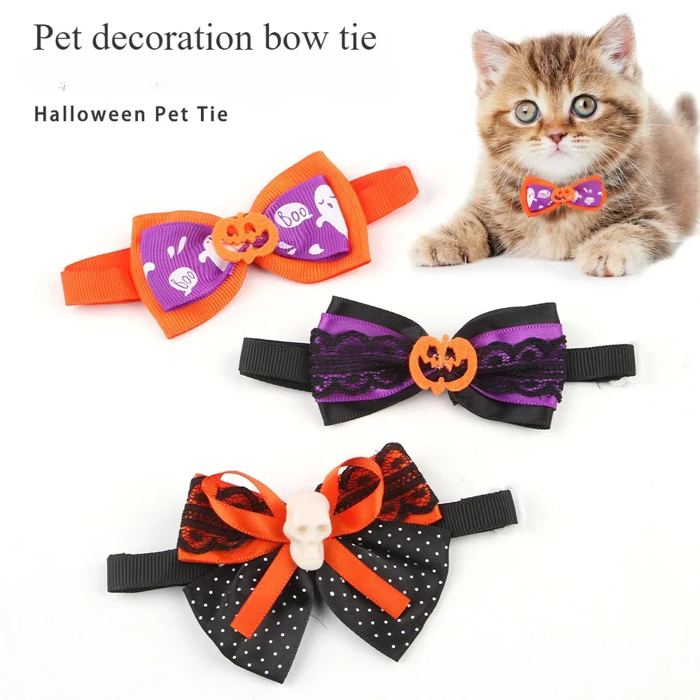 

Pet Costume Accessories Halloween Cat Funny Collar Dog Halloween Tie Headwear