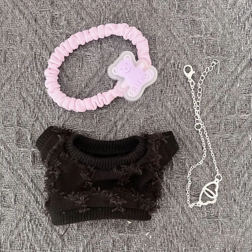 جديد لطيف دمية تي شيرت عقال البسيطة الكرتون نمط الكرتون أفخم بذلة الملابس الصغيرة الدعاوى 10 سنتيمتر دمية القطن #3