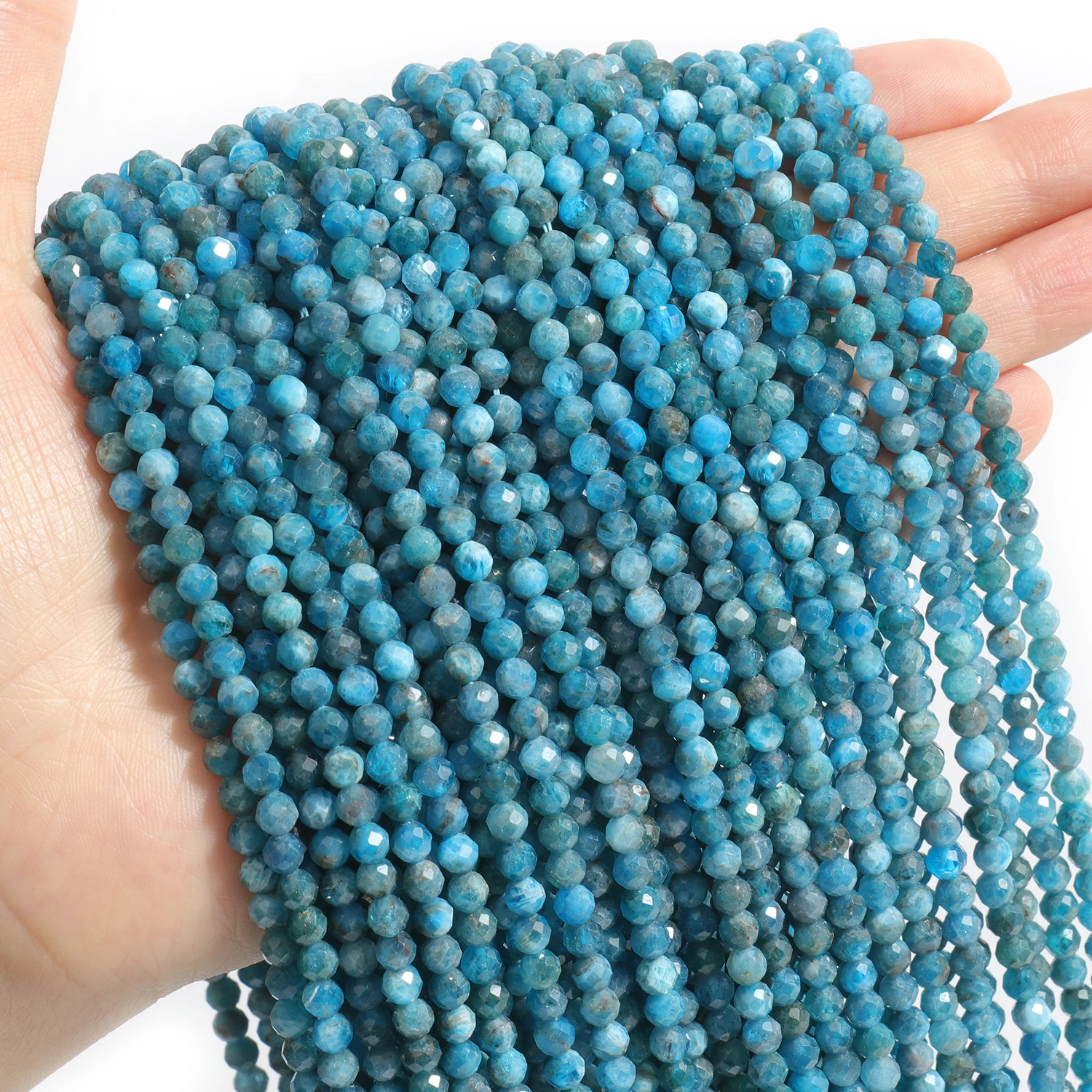 2 3 4mm 15" natürliche afrikanische Smaragdperle kleine facettierte Steine runde lose Steinperlen für DIY Armband Halskette Schmuckherstellung – Detail 20