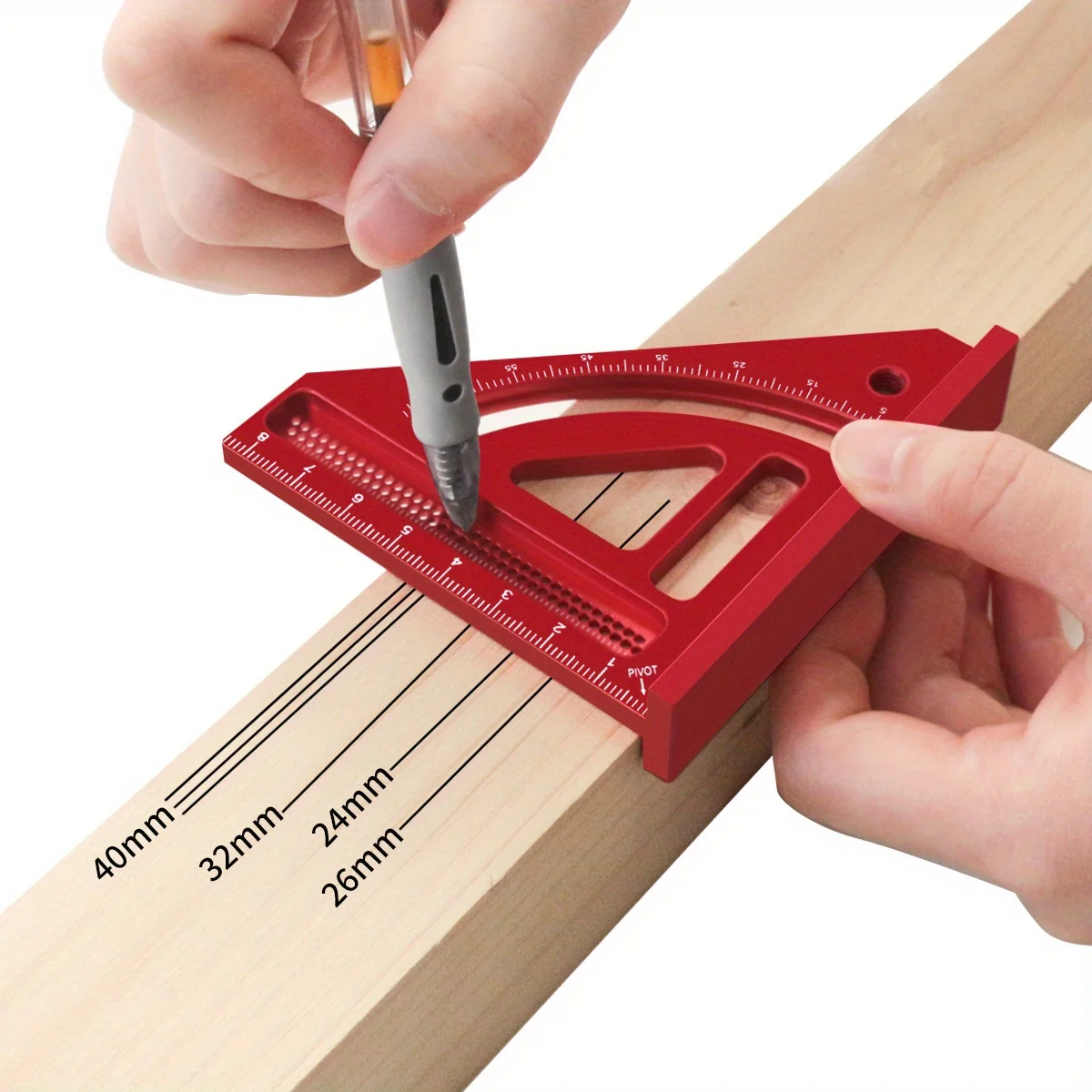 Multi-Angle Measuring Ruler Aluminum Woodworking Square Protractor,Precision Accurate Mini Carpenter Square,Miter Triangle Ruler