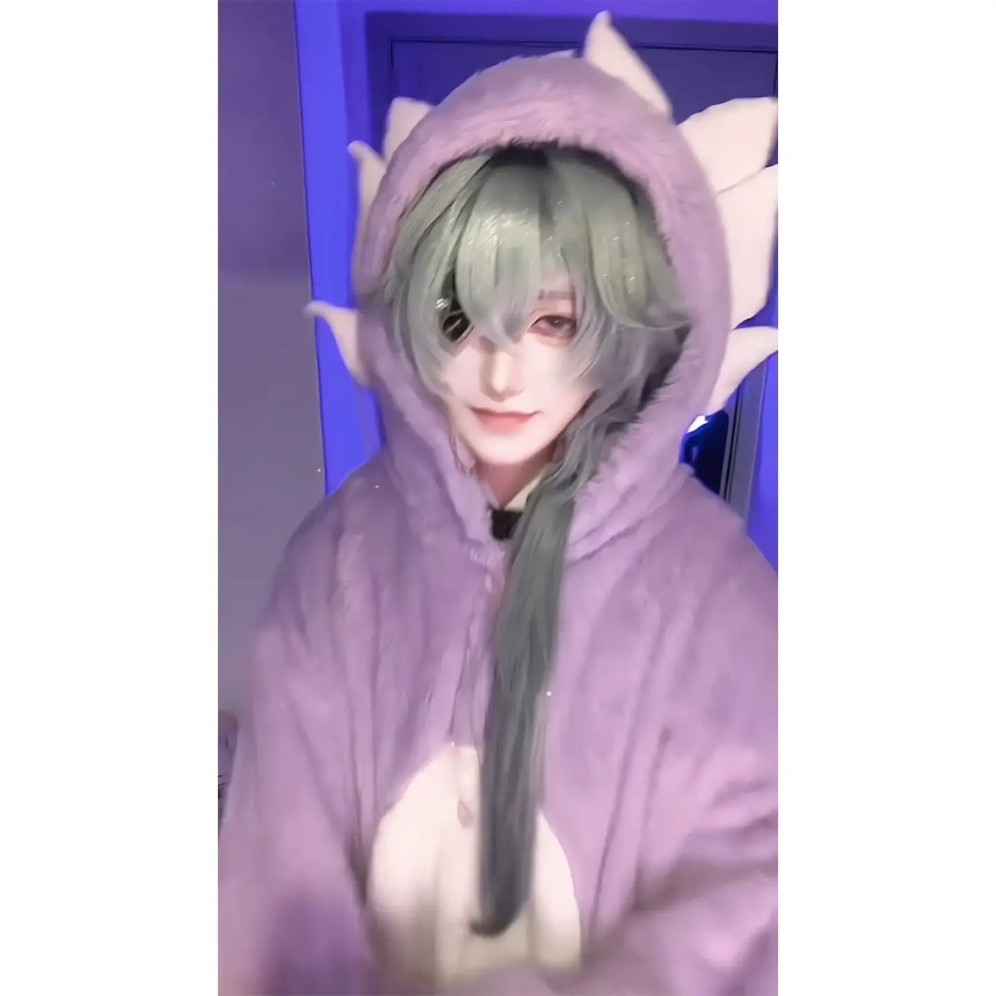 Cute Earth Beast Nightgown For Women Coral Fleece Autumn Winter Pajamas Cartoon Homewear Set Honkai Star Rail COS - view 2