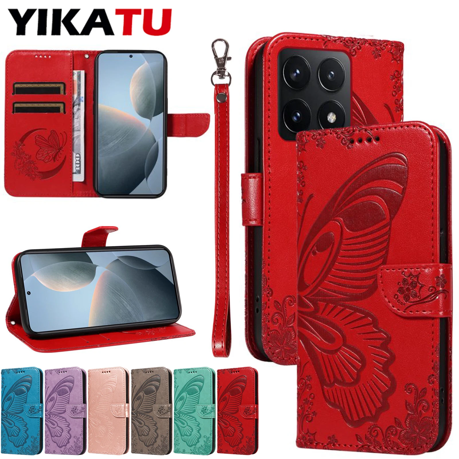 

Slot Wallet Leather Case For Xiaomi 15 Ultra 5G 14T 13T 12T 11T 10T Pro 14 13 12 11 Lite Flip Card Slot Magnetic Kickstand Cover