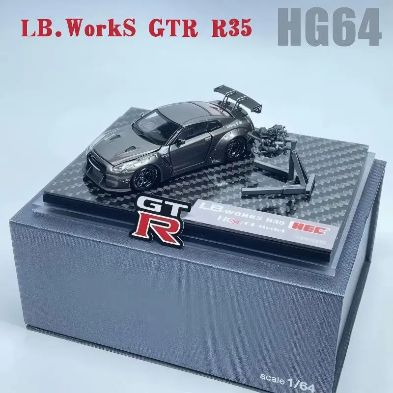 HG64 1/64 in Stock LB.works GTR R35 HEC 2026 Alloy Motor Vehicle Diecast Models Car Toys Collection Boy's Christmas Gifts
