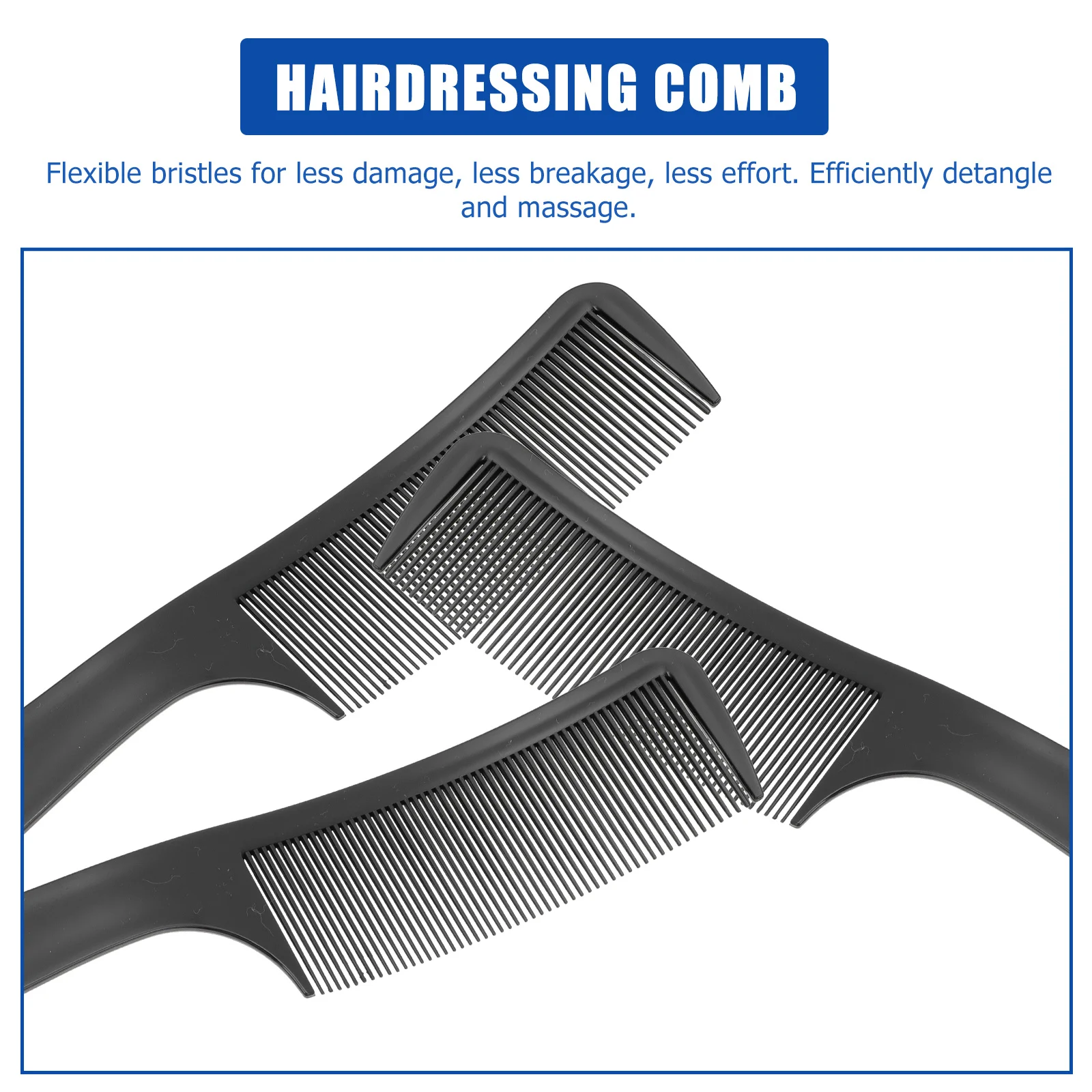 

6pcs Hairdressing Comb Salon Hair Brush Barber Styling Tool Detangling For Wet Dry Hair Extensions Wigs Scalp Massage