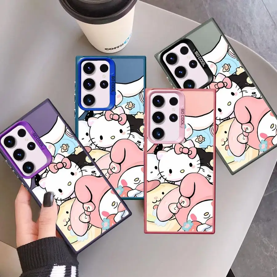 Phone Cover Case for Samsung Galaxy S26 S24 FE S20 Plus S23 Ultra S25 Edge S22 S21 S23 Note 20 Ultra Sanrio Hello Kitty