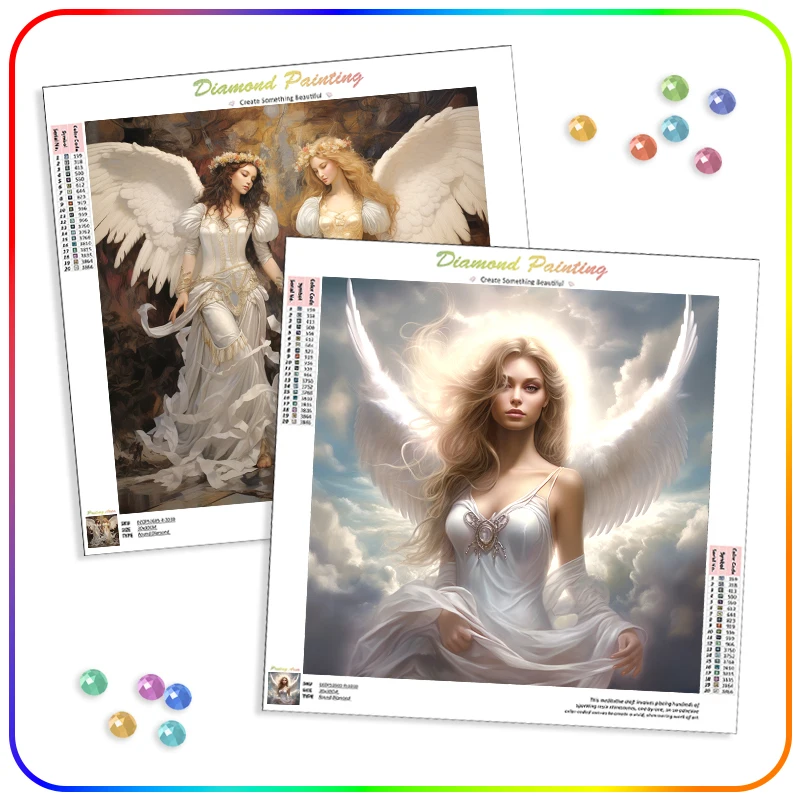 

SDOYUNO Diamond Painting Cross Stitch Kits Angels Girls Full Round Drill Original Gifts Adults Crafts 5D Diamond Stitch Diy Kit