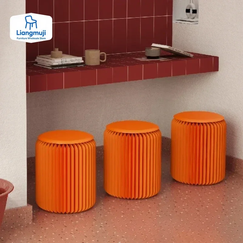

18-paper Folding Low Stool,Sofa, Bench, Small Apartment, Shoe Changing Stool, Dopamine Living Room, Fashionable furniture