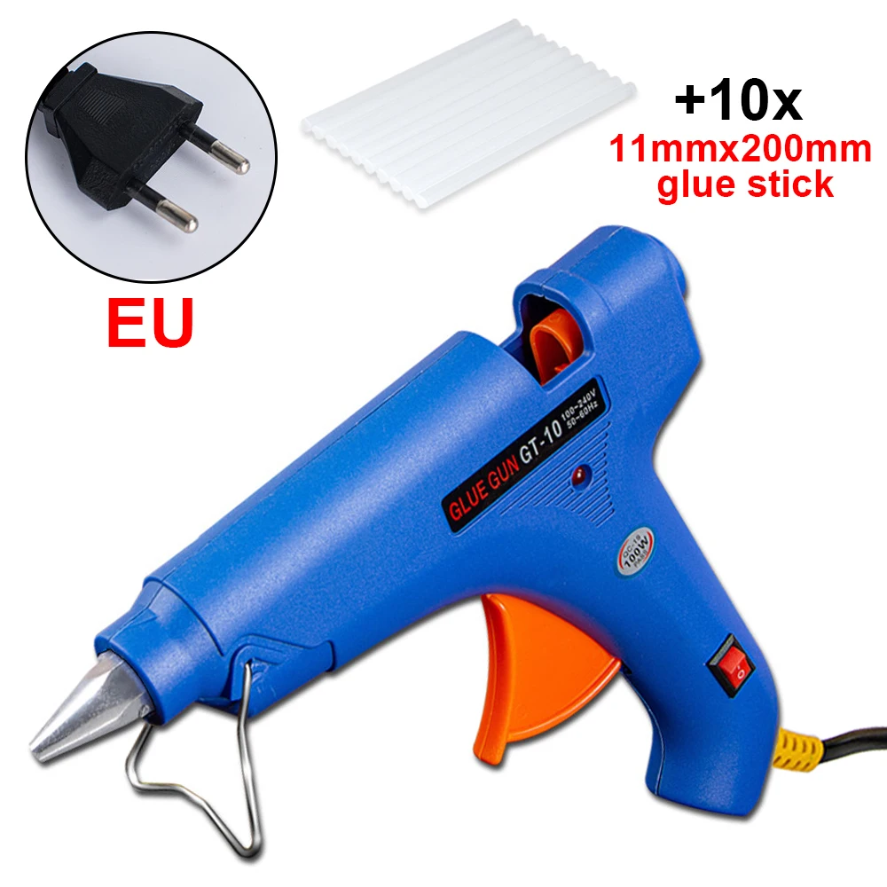 Imagem -06 - Pistola de Cola Quente com Bastão de Cola Temperatura Térmica Elétrica Aquecedor de Alta Temperatura Faça Você Mesmo Repair Tool 10 Pcs 11x200 mm 100w