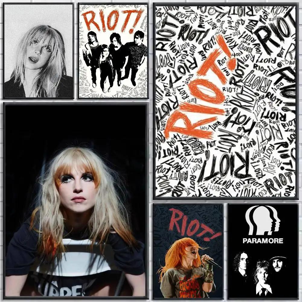 P-Paramore  Poster Waterproof Wall Art Sticker For Bar Living Room Vintage Decor High Quality Print Gift