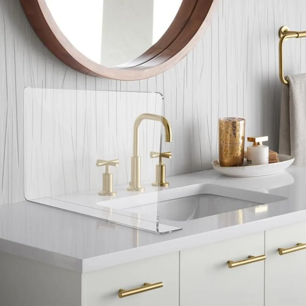 

Kitchen Sink Acrylic Splash Guard Heightened Anti-Splashing Plate for Bathroom Sink Tub Water Splash Proof Cover