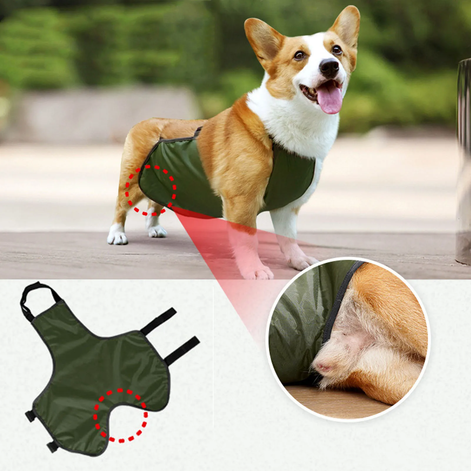 Large Dog Belly Band Waterproof Breathable Full Protection Easy To Clean Dog Bib Chest Protector For Pets