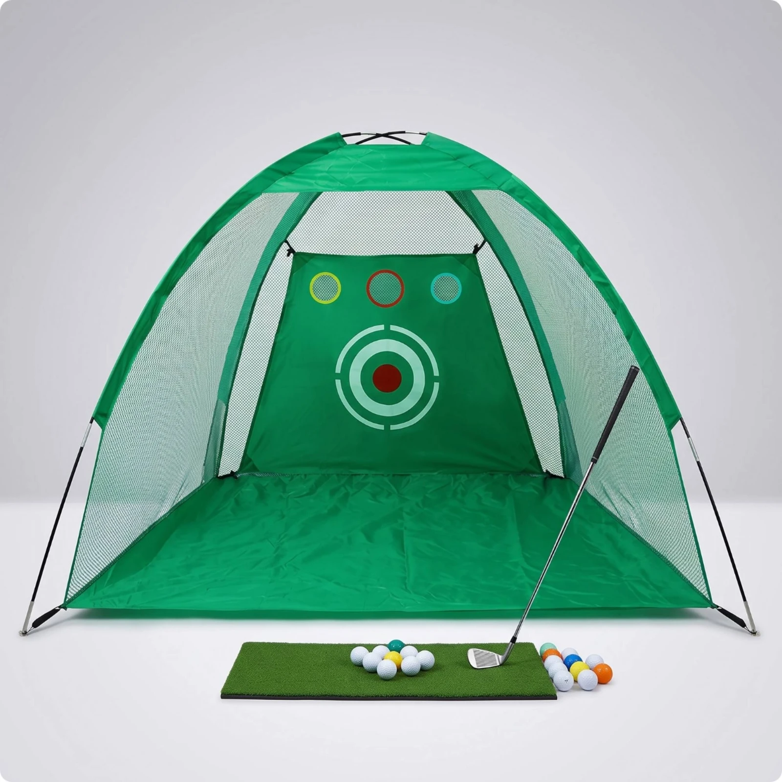 Filet d'entraînement de golf avec cible, filet de pratique de golf portable, robuste et léger pour les golfeurs, jardin, maison