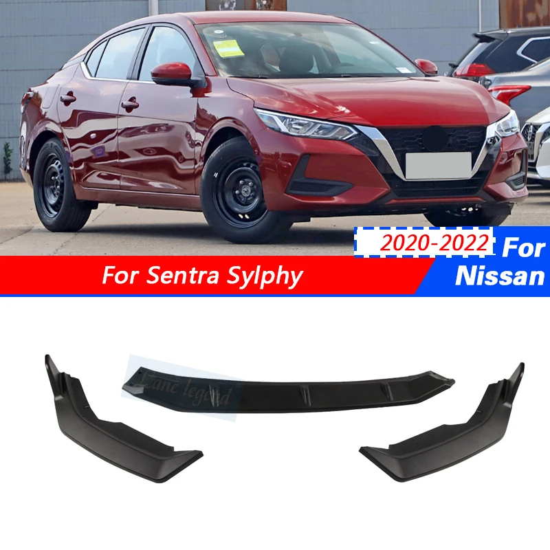 

For Nissan Sentra Sylphy 2020-2022 Bodykit Car Front Bumper Lip Chin Deflector Protect Guard Decoration Modified Accessories