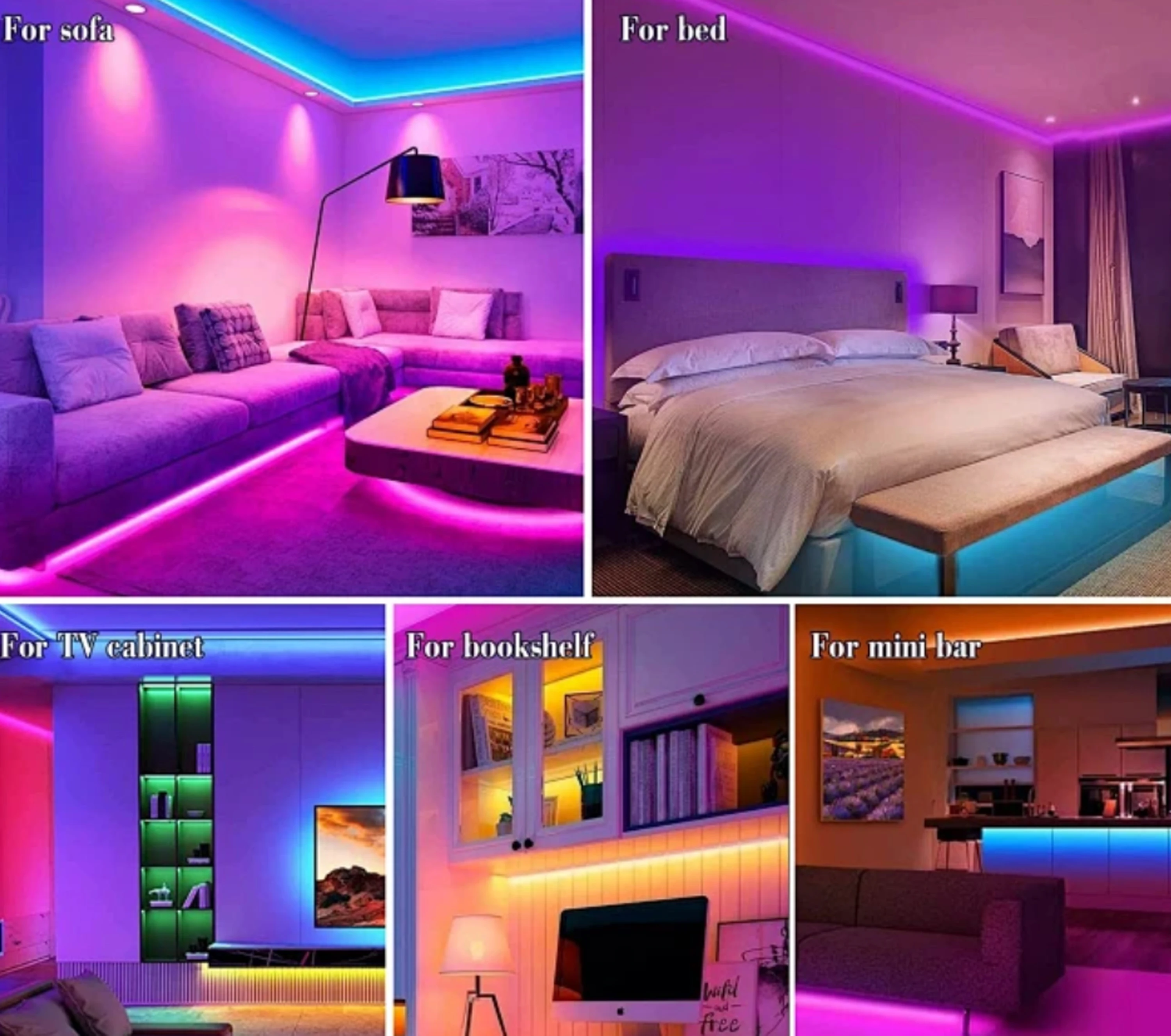 1-5M COB LED Strip Light USB Power Touch Switch Dimmable For Indoor Lighting Living Room Bedroom Wardrobe TV Background Kitchen