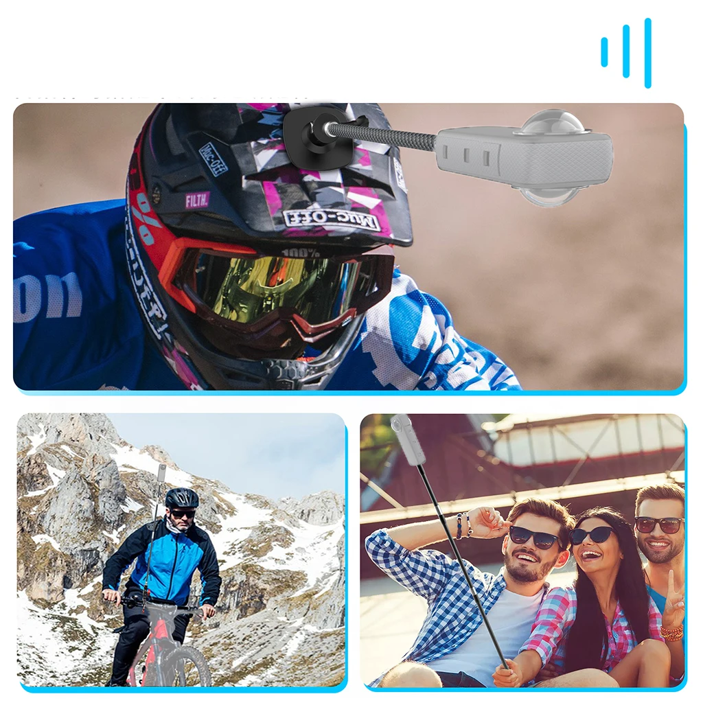 Verlängerungsstange 1/4 Stativ-Verlängerungsstange Selfie-Helmstange Verlängerungsarm Halterung Stativadapter für GoPro 12 Insta360 Action-Halterung – Detail 7