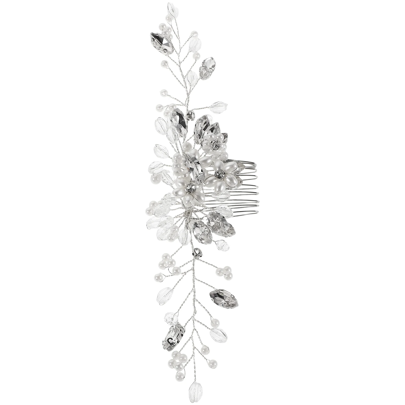 

Bridal Hair Accessories Wedding Pins Girl Hairpiece Silver Rhinestone Headpiece Bride