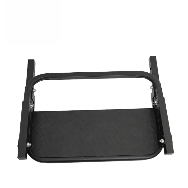 Adjustable Folding Carbon Steel Step Ladder Portable Auto Accessory for Truck Off-Road Vehicle