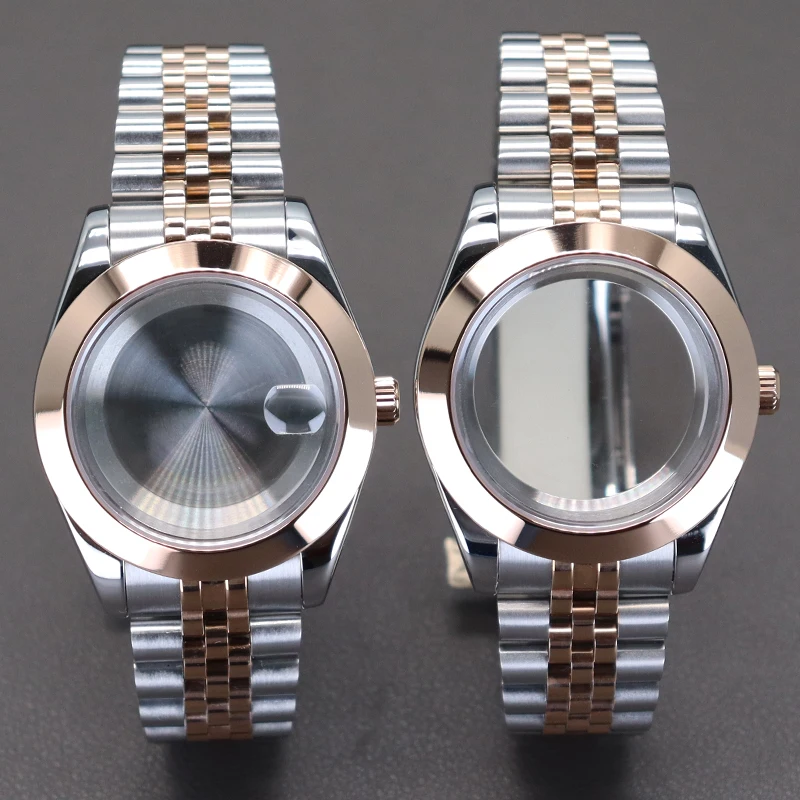 

Rose Gold 36mm/40mm Watch Case 316 Stainless Steel For Air King Seiko nh35 nh36 Miyota 8215 Movement 28.5mm Dial Sapphire Glass