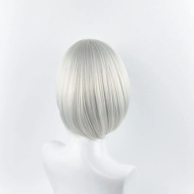 Short Sliver Cosplay Wigs for Men & Women 2B Wig Cosplay No 2 Type B Wig High Temperature Fiber Hair Synthetic Wigs Party anime