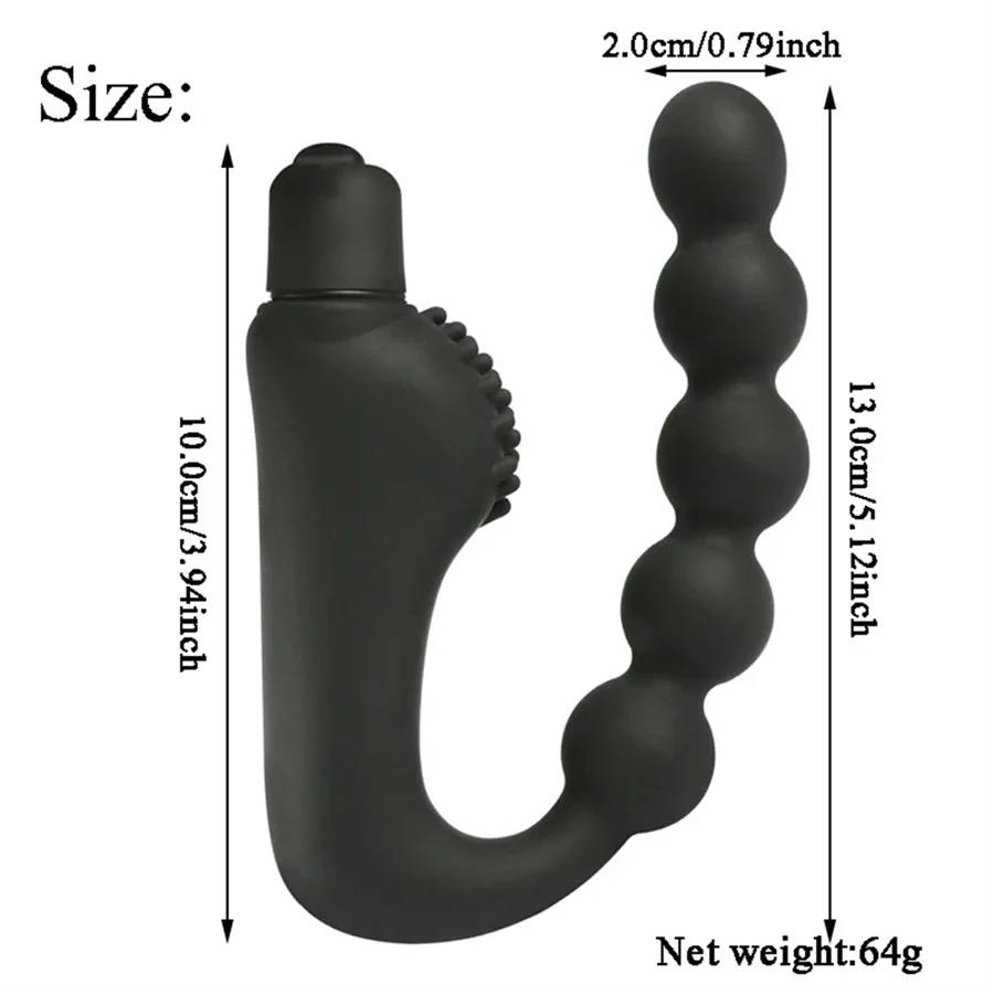 Portable Vibrating Anal Beads Prostate Massager Anal Vibrator Buttplug G-Spot Bullet Vibrator Sex Toys For Men Masturbator