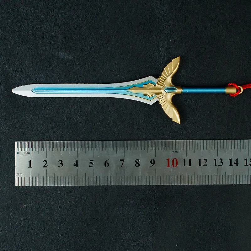 Figurine de dessin animé sabre, 15cm, artisanat en métal, accessoires de collection, décoration de bureau, ornements, cadeaux d'anniversaire, jouets