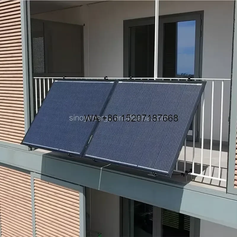 Wmwmnu for Balcony Solar System Kit 800W Solar Energy Panel Structure Plug and Play